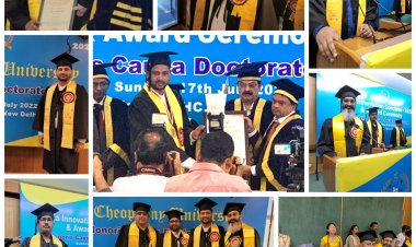 Dr. Punit K Dwivedi was honored with the degree of Doctorate of Literature (D.Litt) by Theophany University
